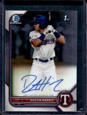 2022 Bowman Dustin Harris Chrome Auto 1st Prospect #CPA-DHR Rangers