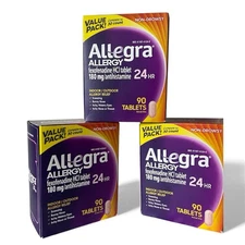 Allegra ALLERGY 180 mg 3 Box, Running Nose Allergy Treatment Tablets for Adult