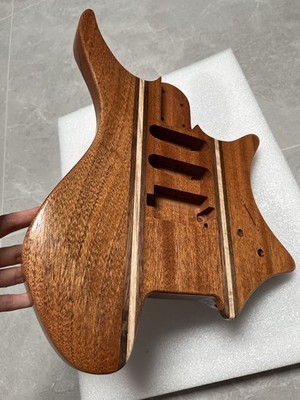 AAAAA 9 pieces Headless satin DIY electric guitar Mahogany body contour