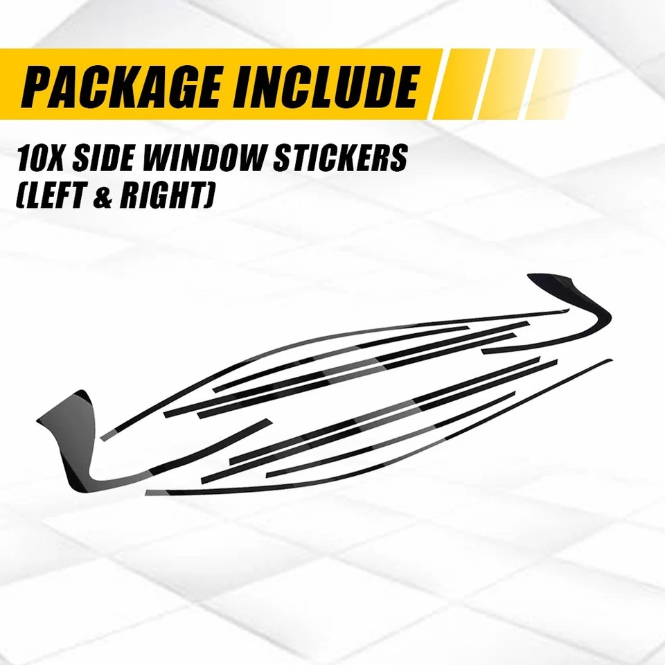 Para Infiniti Q50 Q50S 2014-2024 Cromo Borde Ventana Brillo Negro Superposición Foto 4 de 4