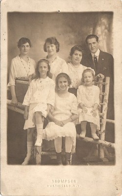 HAPPY FAMILY monticello ny c1910 postcard real photo rppc new york