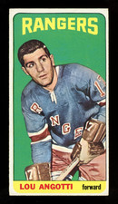 1964-65 TOPPS TALL BOYS NHL HOCKEY #66 Lou Angotti Rookie NM N Y RANGERS RC Card. rookie card picture