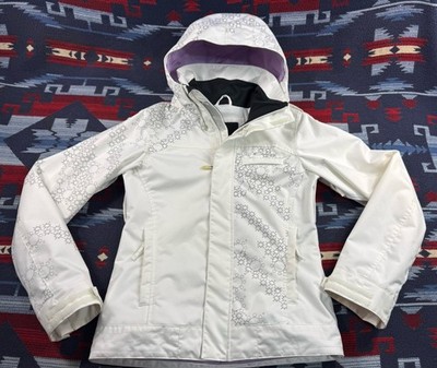 Oakley White Purple Ski Snowboard Snow White Tech Jacket Coat Women s XS X Small