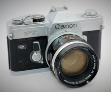 Canon FT QL 35mm SLR Film Camera  50mm f/1.4 FL II Lens - Tested Working - Vtg