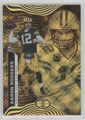 2022 Panini Illusions Trophy Collection Yellow Diamond /299 Aaron Rodgers 18n5
