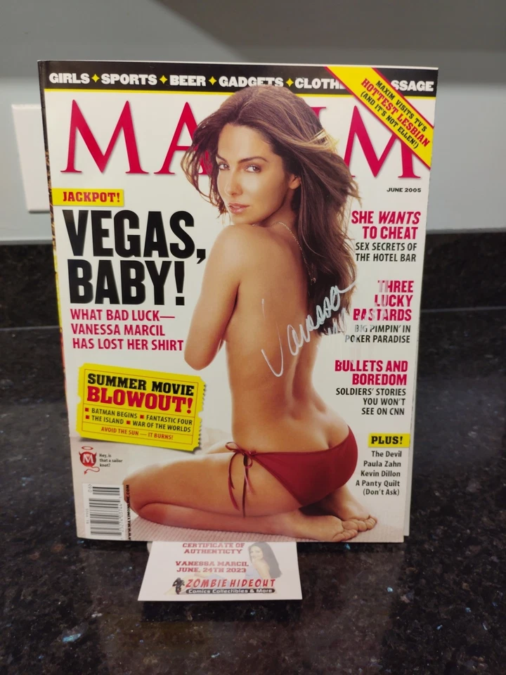 Vanessa Marcil Signed Maxim June 05 Magazine General Hospital, Vegas & 90210 COA - Image 3 of 4