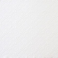 Victorian Tin Ceiling Paintable Wallpaper, White