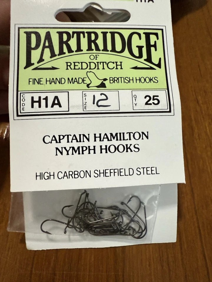 Ganchos Ninfa Capitán Hamilton Acero Perdiz De Redditch H1A Talla 12 X25 Paquete Foto 4 de 4