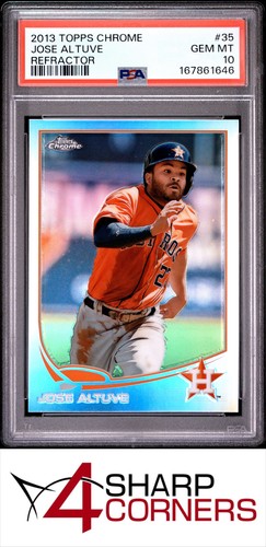 2013 TOPPS CHROME REFRACTOR #35 JOSE ALTUVE ASTROS PSA 10