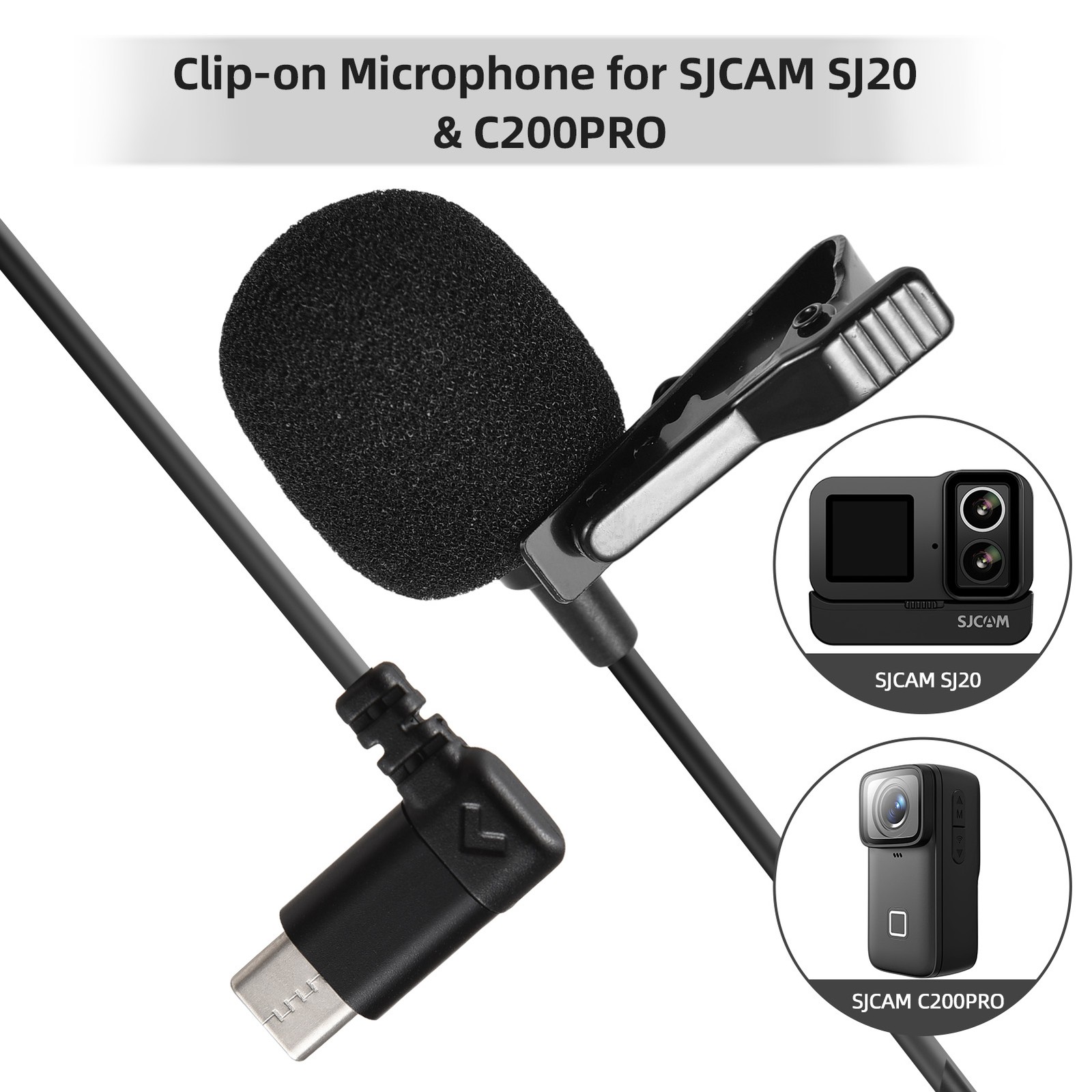 SJ20 Lavalier Mic 360° Noise Reduction For Recording/Interviews Excellent