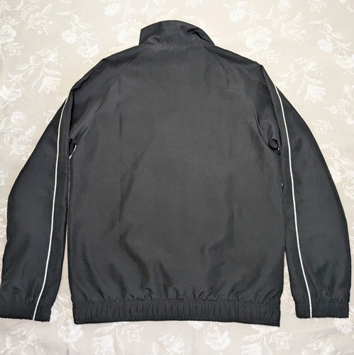 Adidas Sports Jacket Youth Size Medium Soccer Track Windbreaker Black Full Zip - Picture 8 of 10
