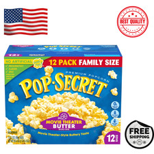 Pop Secret Microwave Popcorn Movie Theater Butter Flavor 3 Oz Sharing Bags 12 Ct