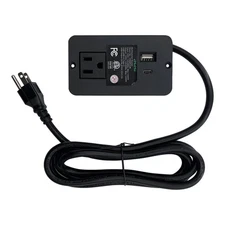 Power Recliner Emomo Single Outlet Recessed Power Strip Model HX66P2UR with D...