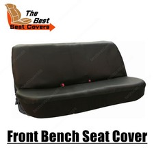 New For Chevy Dodge Ford Universal Full Size Bench Truck Seat Cover Blk 2-door