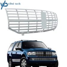 Plastic Grill Assembly For Lincoln Navigator 2007-2014 Front Bumper Upper Grille