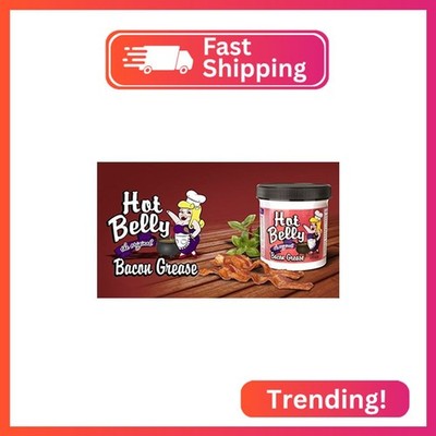 2 PACK Hot Belly bacon grease 2-11 ounce containers. Shelf stable. Download free