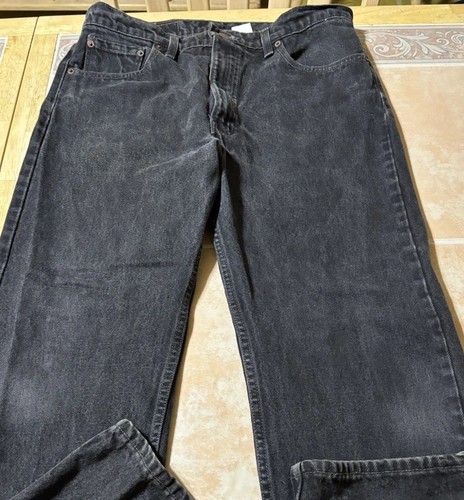 Mens Levi’s 505 Regular Fit Straight Leg Jeans/Sz 36 X 30/Medium Black Wash
