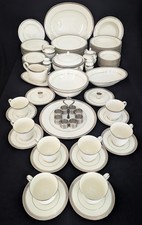 Vtg. (72) Pcs. Noritake Ardmore Platinum Serv...