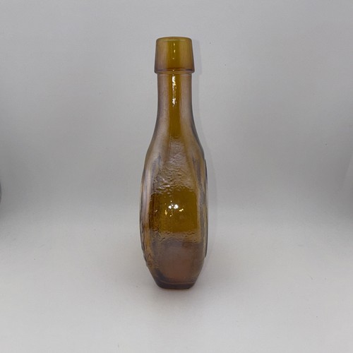 Martin Luther King Jr VTG Wheaton Carnival Iridescent Amber Glass Decanter Flask - Picture 4 of 9