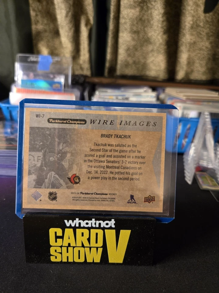 2023-24 Parkhurst Champions Wire Images #WI-7 Brady Tkachuk - Image 2 of 2