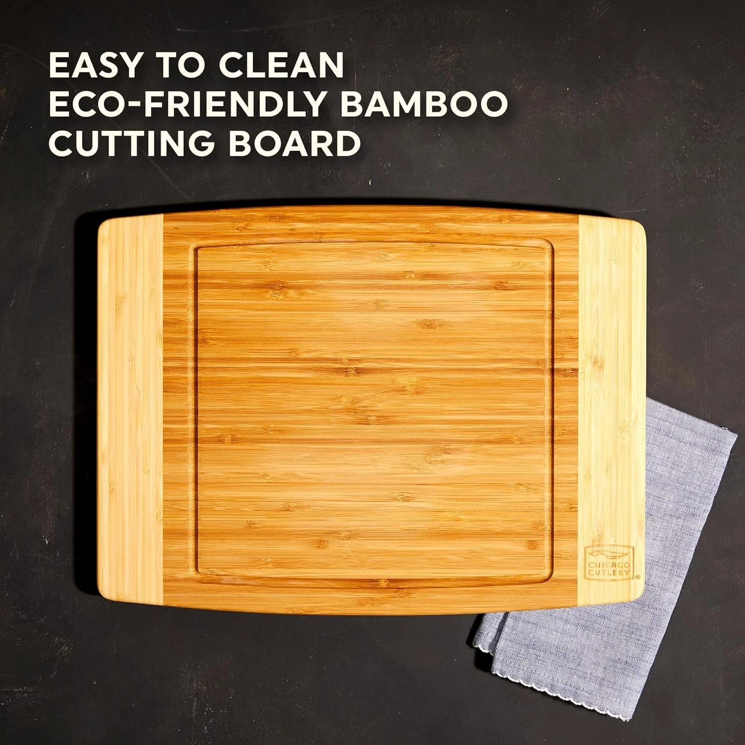 Chicago Cutlery Woodworks 12” x 16” Bamboo Cutting Board - Thumbnail 4