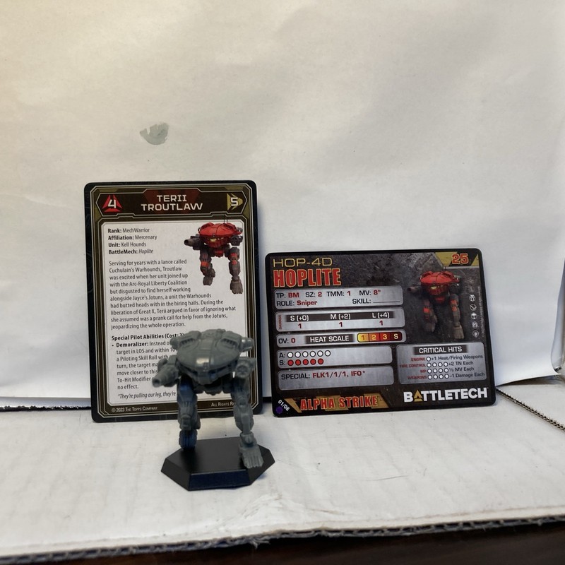 Battletech Hoplite Mech Inner Sphere Miniature w cards