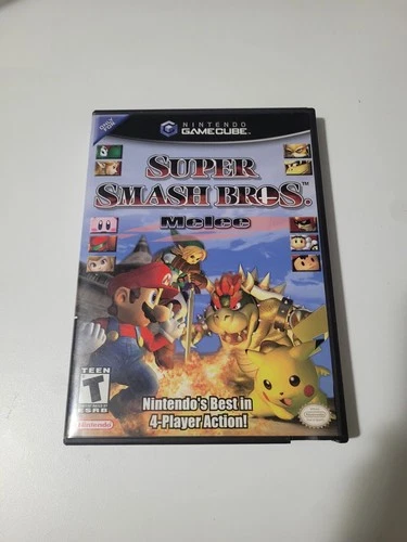 Super Smash Bros. Melee Nintendo GameCube Complete Case Manual Disc CIB TESTED