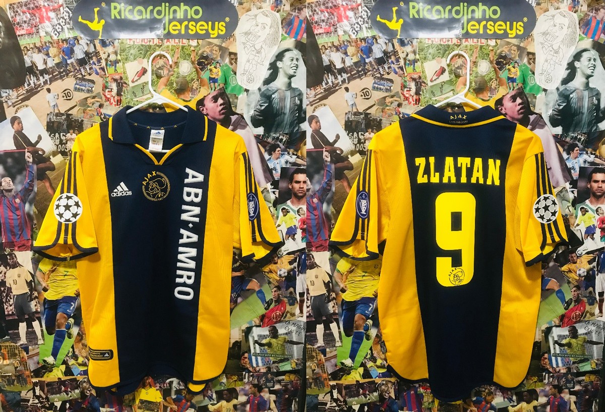 Adidas Ajax Away Soccer Jersey CENTENARY Champions 2000 Zlatan