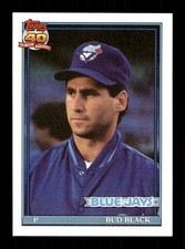  292 Bud Black  Blue Jays 1991 Topps Baseball Sports Trading Card 