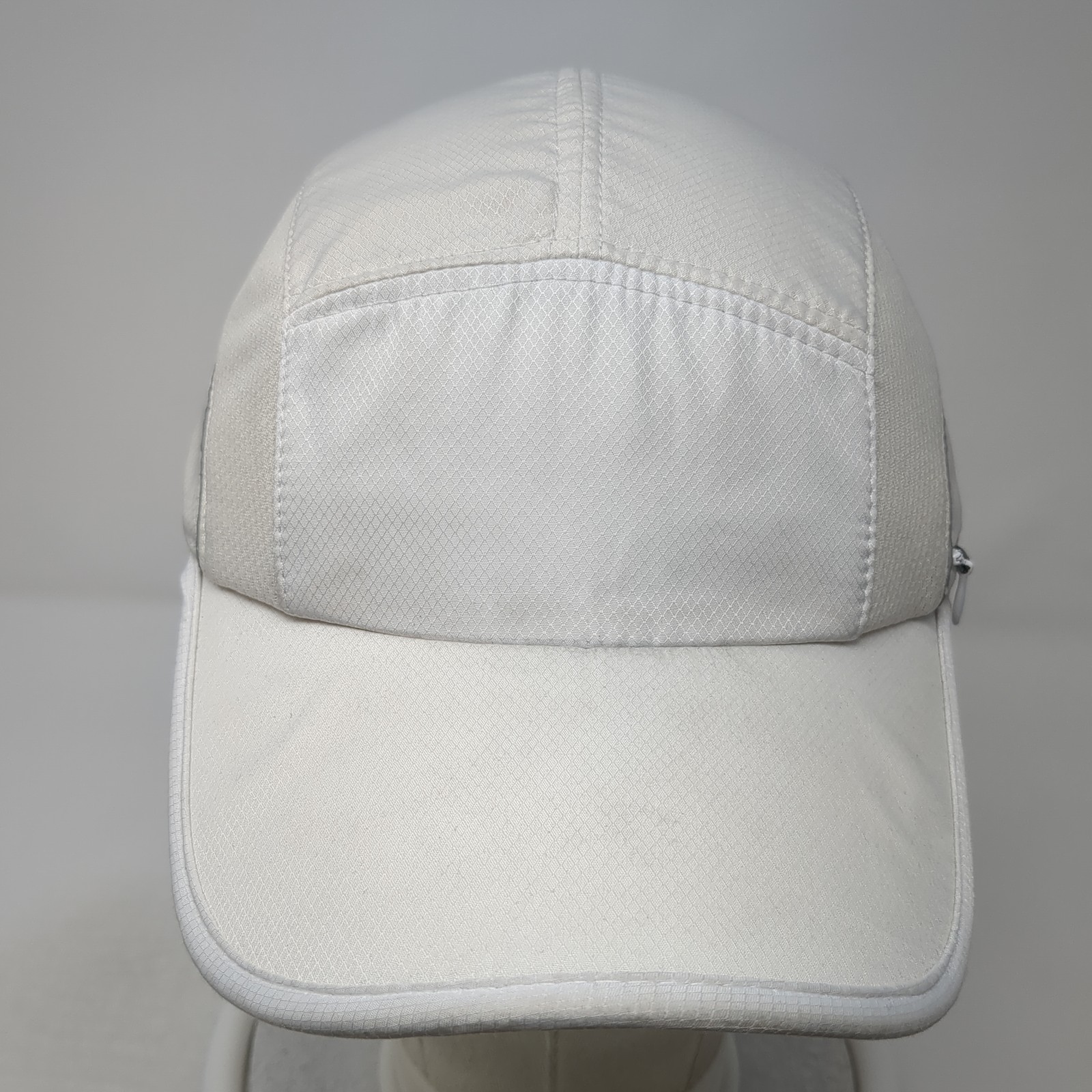 Unbranded Strapback 5 Panel Hat Solid White One S… - image 2