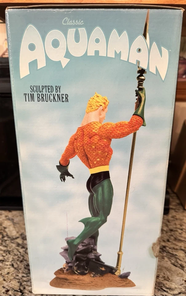 Классический Аквамен оригинальная коробка Тим фарфора статуэтка LTD #425 из 1200 DC прямой - Изображение 4 из 4