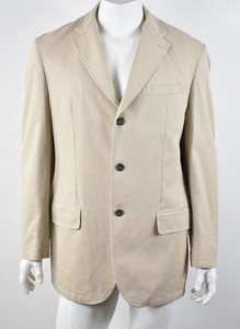 BODEN Khaki Beige Soft Brushed Cotton Twill Sport Coat Blazer 44/ 44L
