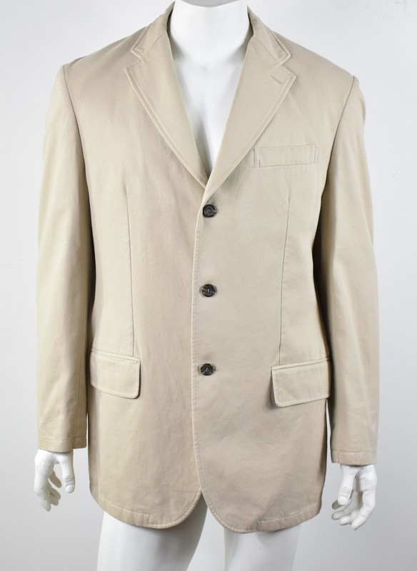 BODEN Khaki Beige Soft Brushed Cotton Twill Sport Coat Blazer 44/ 44L