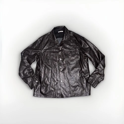 Our Legacy Brown Venice Blouson Faux Leather Jacket Mens Size 48 (Medium) image 2