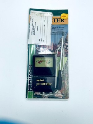 Vintage Rapitest 1840 PH Meter Soil Tester Black for Lawn Flower Plant Garden