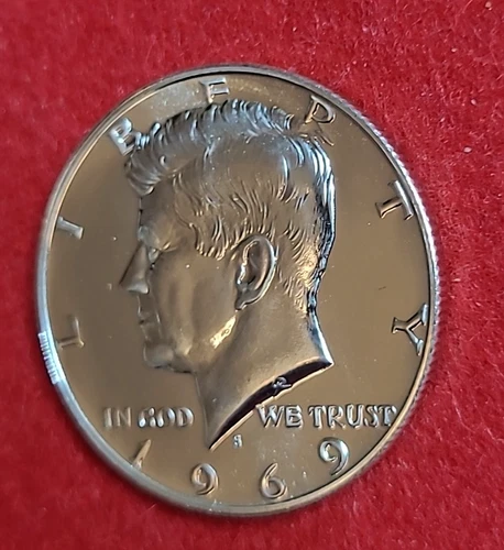 1969 S 40% Silver Kennedy Half Dollar Gem Proof - Deep Cameo