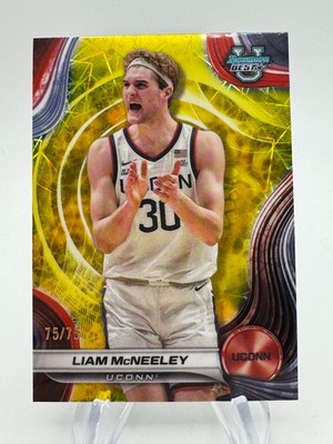 2024-25 Bowman Best University LIAM MCNEELEY Yellow Lazer Refractor /75 #52