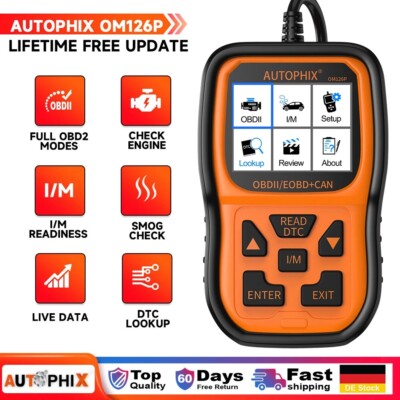 Autophix OM126P Universal OBD2 Scanner Code Reader Automotive Scanner EOBD JOBD