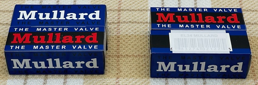 中古 Mullard EL34 4本マッチ 真空管 Mullard EL34 Vacuum Tube Matched Quad 4pcs NEW JAPAN vintage audio