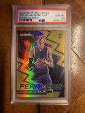 2023Panini Prizm Draft Picks Victor Wembanyama FEARLESS Gold/10 PSA 10 POP 2! RC