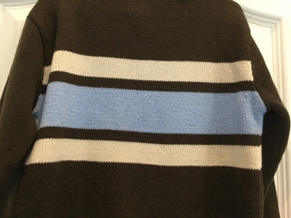 Arizona Jeans Co Boys Pullover Sweater Size M 5 to 6 Brown Blue White 88 - Image 4 of 4