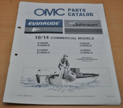 OMC 10/14 Parts Catalog 1986 Motor Bootsmotor Ersatzteilliste Johnson Evinrude