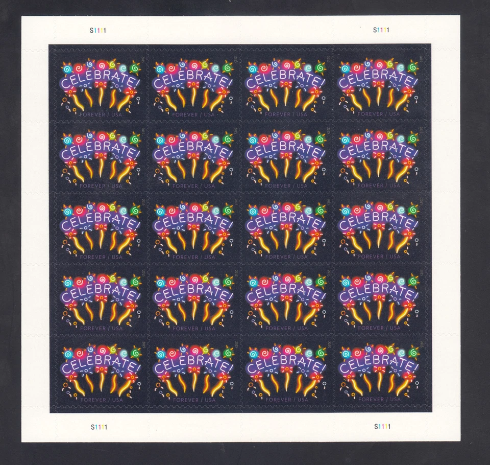 US Stamp Scott #5019 Celebrate Forever 5 Sheets of 20 (100pc) - Image 2 of 3