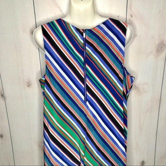 Halogen Diagonal Bright Stripes  Shift Sleeveless… - image 7