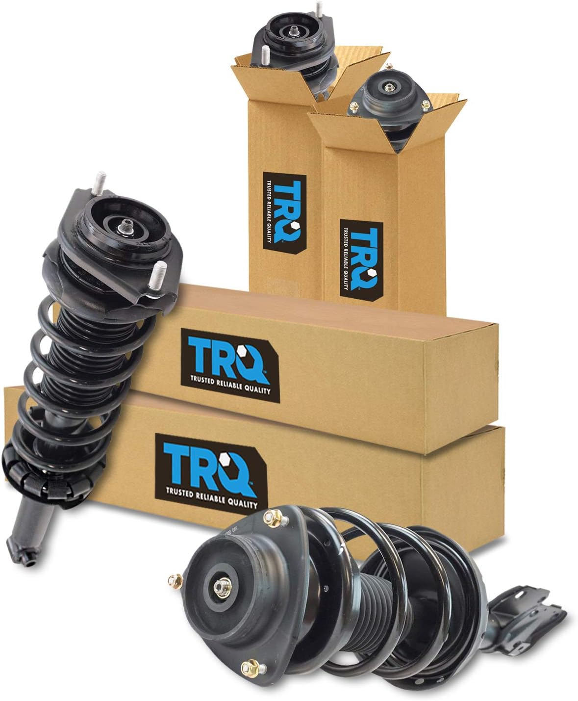 Front and Rear Strut & Coil Spring Assembly Set Driver & Passenger Sides Compati