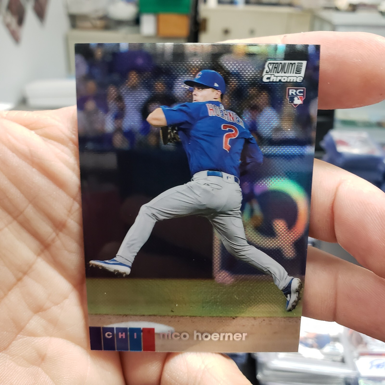 2020 Topps Stadium Club Chrome Refractor Nico Hoerner Rc # 253