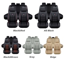 For Hyundai Car Seat Covers 5-seat Full Set Leather Front Rear Protector Cushion