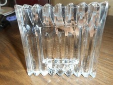 Picture Frame Solid Glass Wavy Sides Thick Glass Stand In Back Beautiful Frame