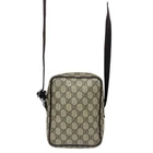 Gucci GG Supreme Sac à Bandoulière Beige Toile Cuir Homme 122754