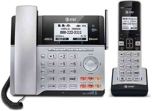 NEW AT&T 2 Line Business Phone DECT 6.0 Connect to Cell Cordless Phone System - Picture 2 of 16